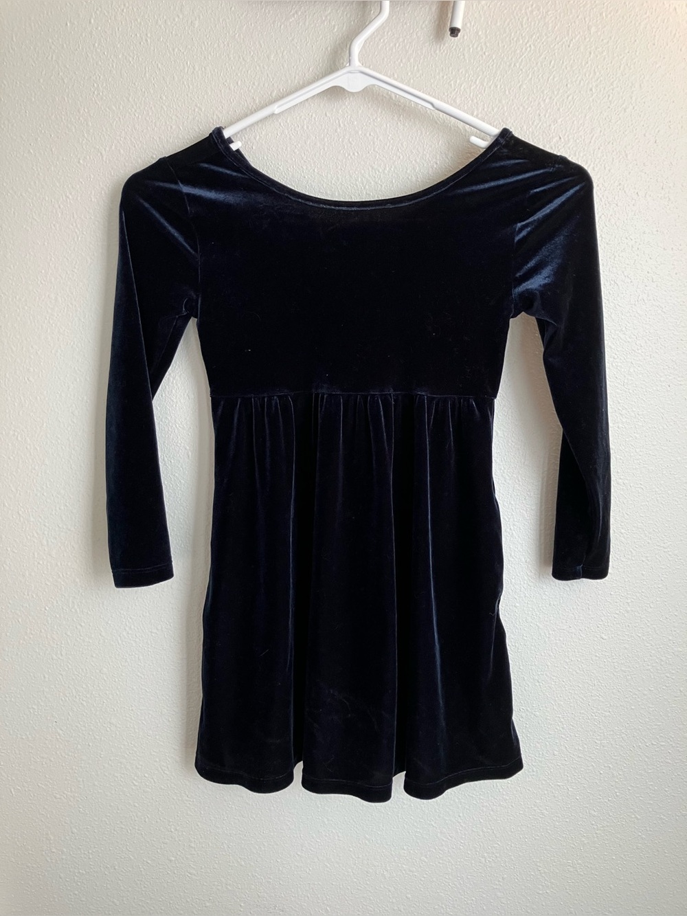 Blue velvet dress girls 6-7